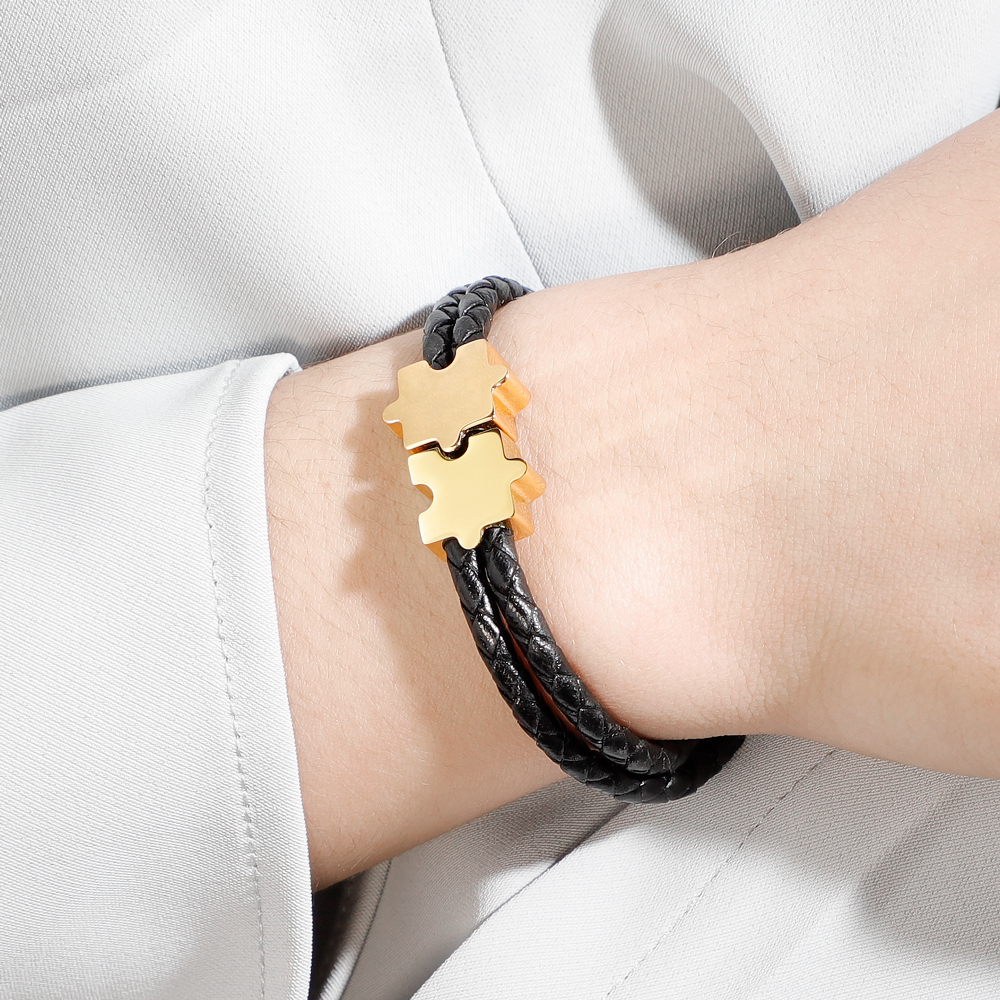 Personalised Braided Rope Men's Bracelet With 2 Names Gift For Father-Jessemade AU