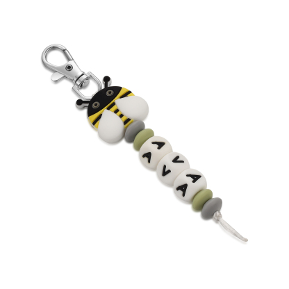 Personalised Name Keychain Custom Name Bee Keychain for kids-Jessemade AU