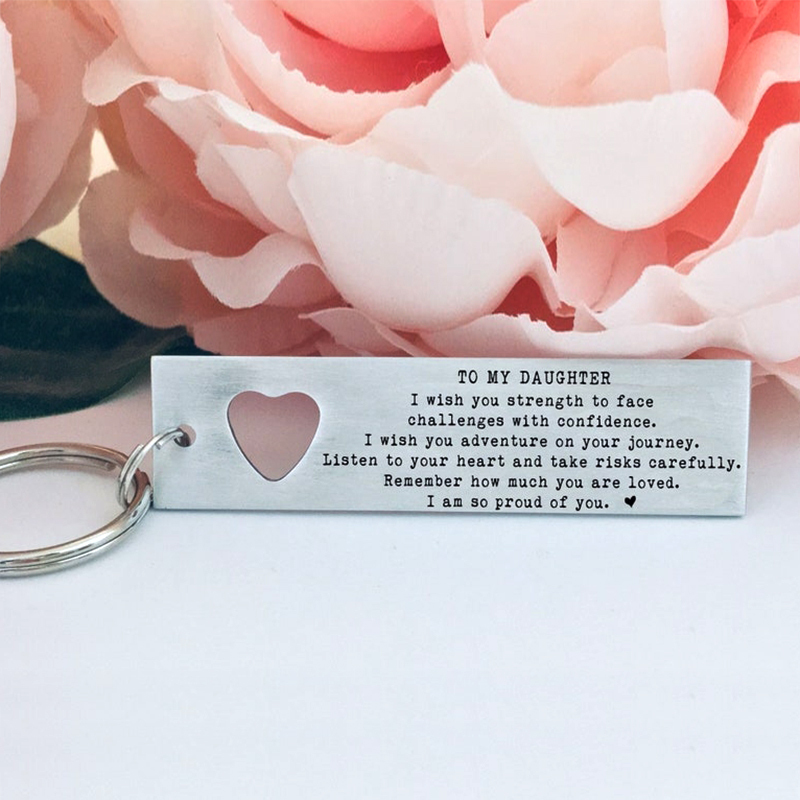 I Wish You Strength To Face Challenges With Confidence, Personalised Keychain Gifts For Daughter-Jessemade AU