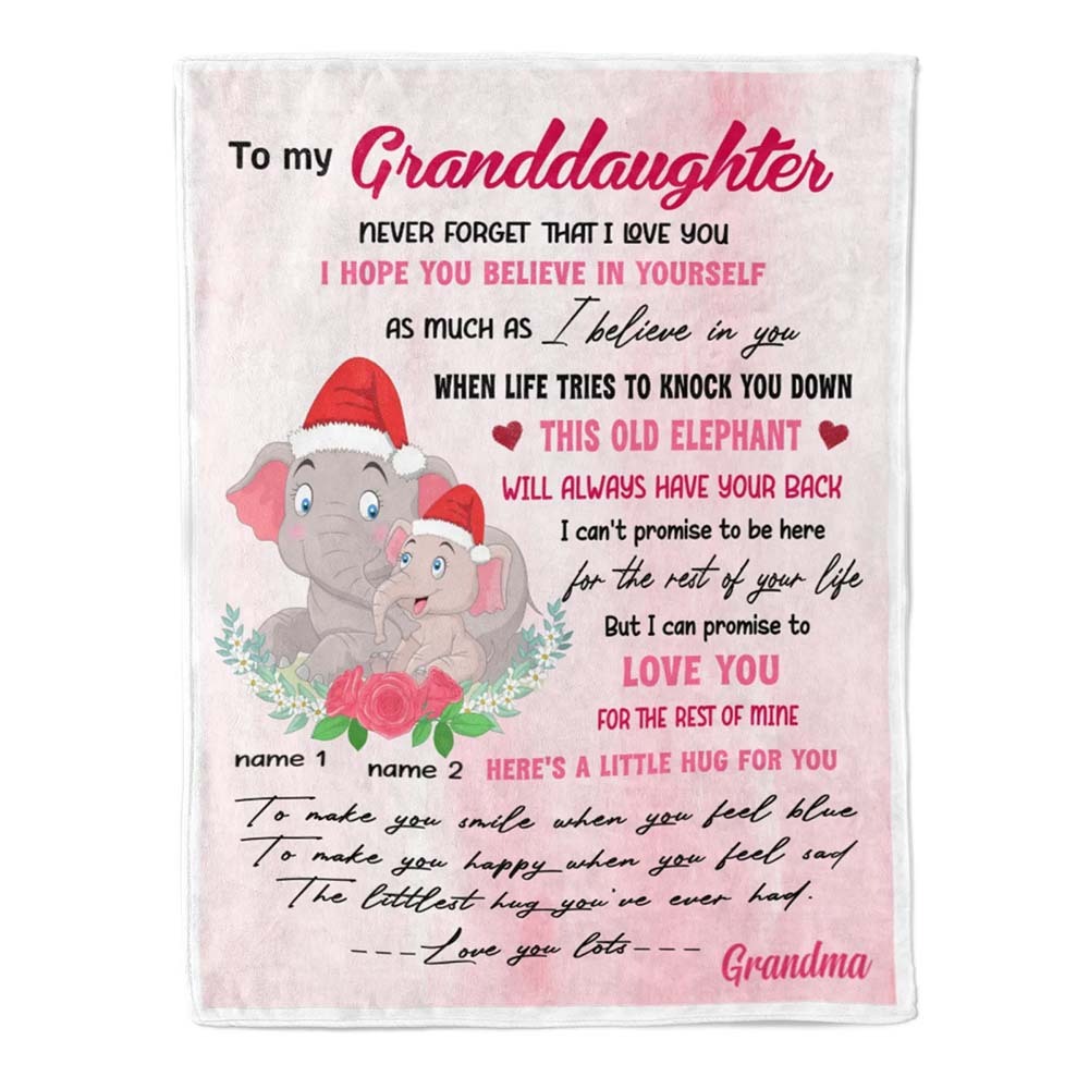 Grandma to Granddaughter,Never forget that I love you-Flannel Blanket-Jessemade AU