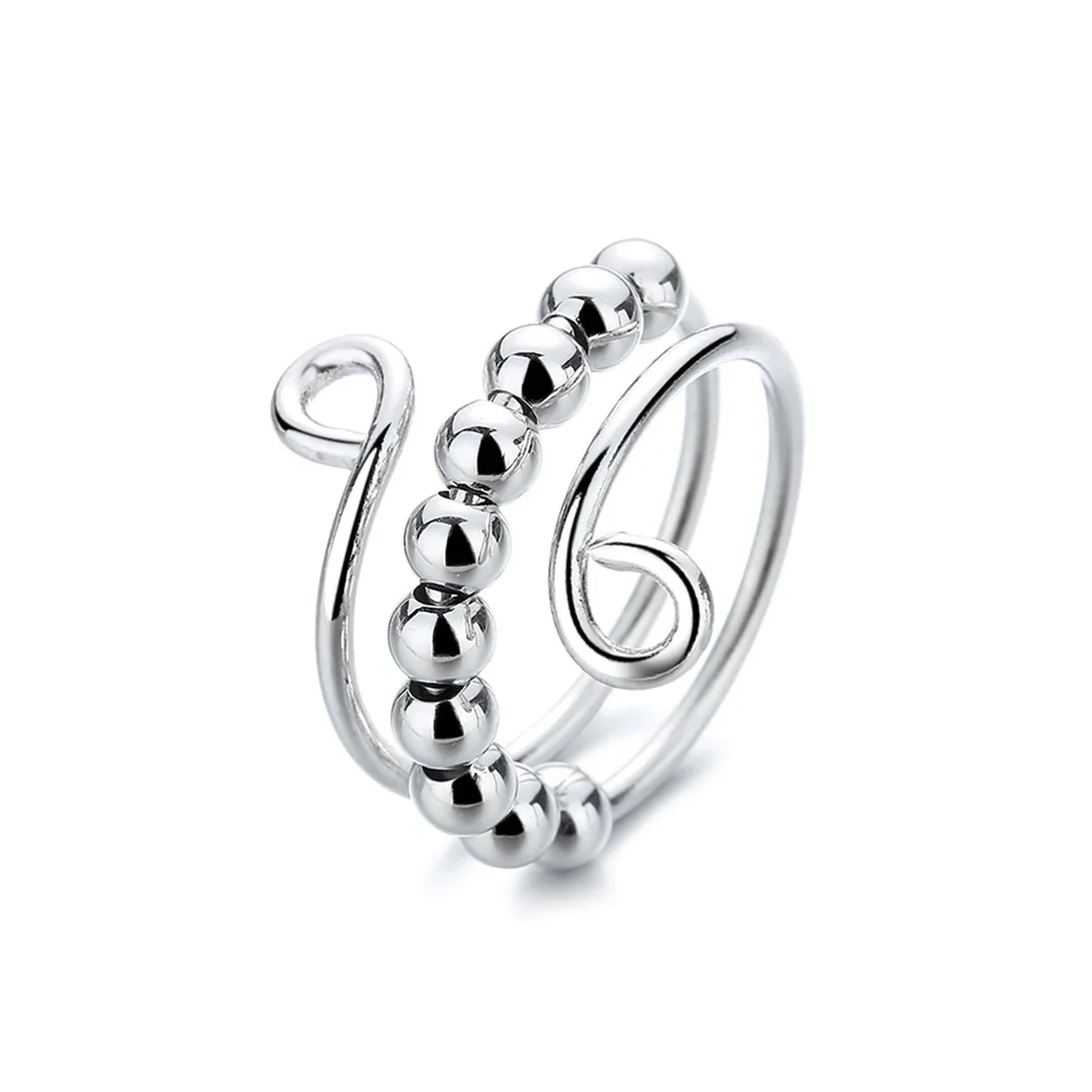 For Daughter - Drive Away Your Anxiety Layer Beads Fidget Ring-Jessemade AU