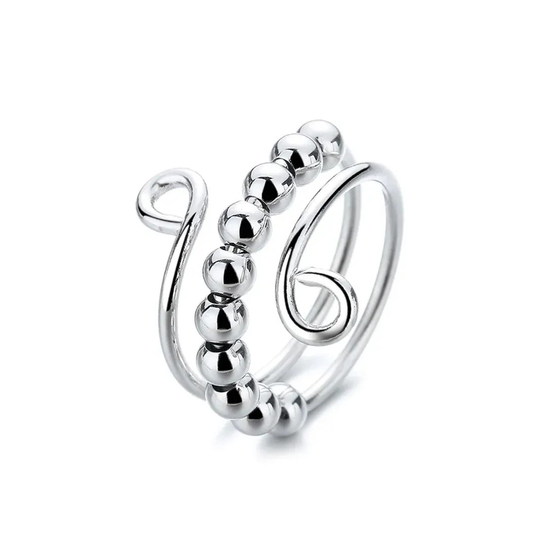 For Daughter - Drive Away Your Anxiety Layer Beads Fidget Ring-Jessemade AU