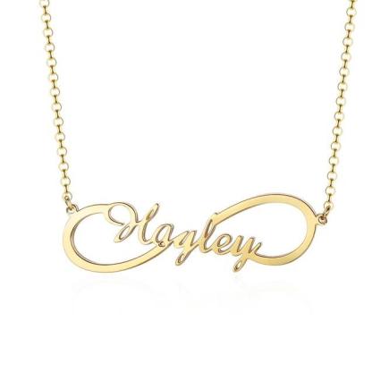 Personalised Infinity Necklace Custom 1 Name Necklace Gift For Women-Jessemade AU