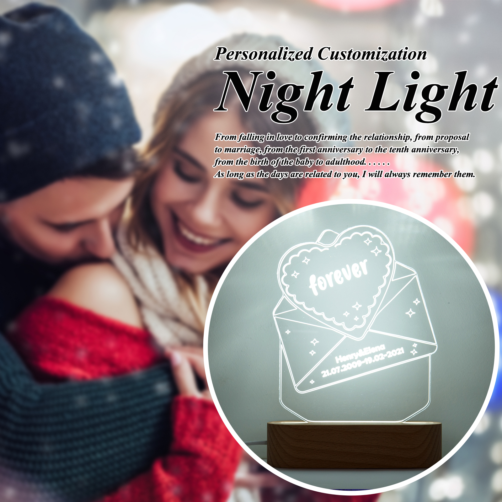 Customised Envelope Night Light-Jessemade AU