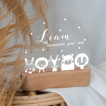 Personalised Night Light Custom Name LED Lamp Baby Gift for Kids-Jessemade AU