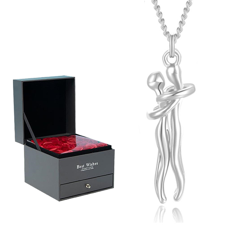 Couple Hug Necklace Valentine's Day Gifts for Couple-Jessemade AU