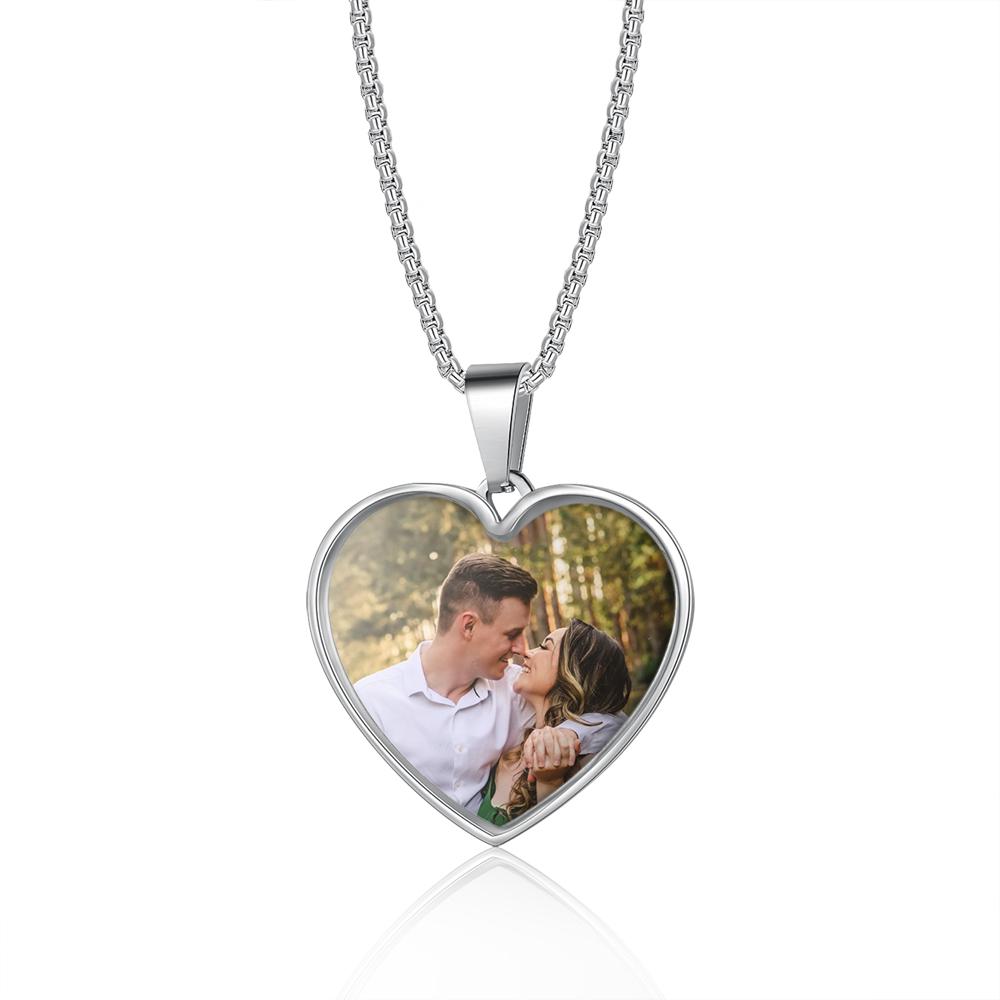 Personalised Heart Necklace Custom Photo Necklace Gifts For Her-Jessemade AU