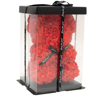 Rose Bear Ornaments Red Bear Valentine's Day Gift for Her-Jessemade AU