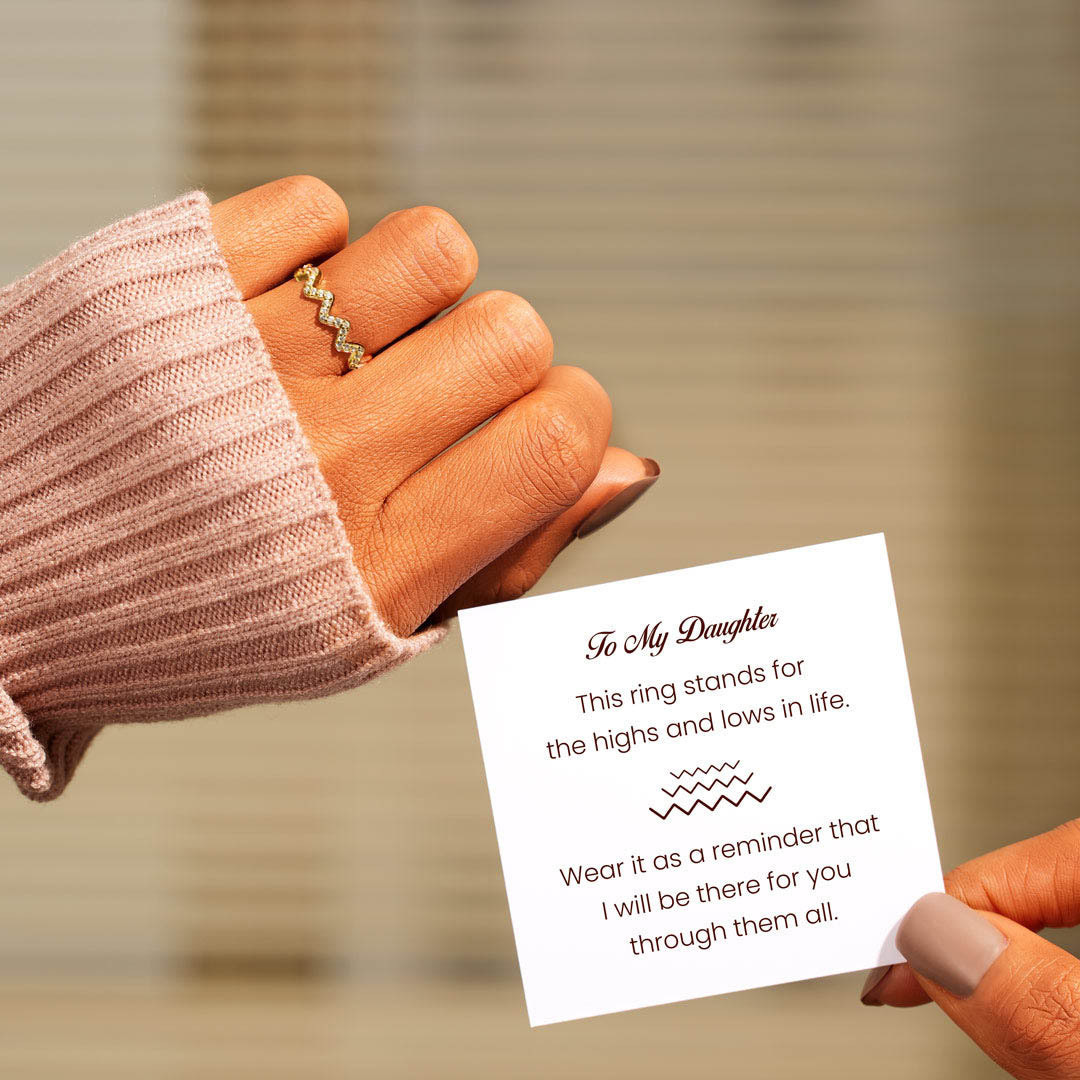 To My Daughter Highs And Lows Ring "I Will Be There for You"-Jessemade AU