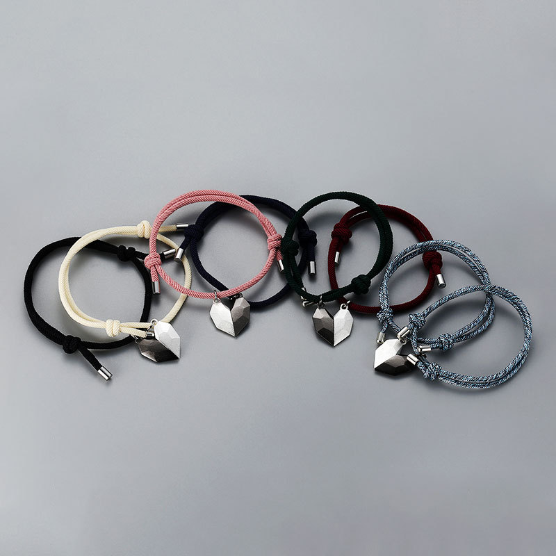 Personalised Two Souls One Heart Bracelet Magnetic Bracelet Set for Couple-Jessemade AU