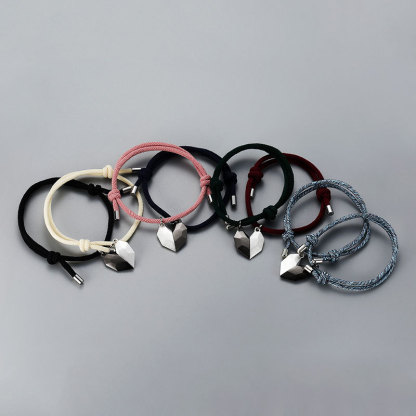 Personalised Two Souls One Heart Bracelet Magnetic Bracelet Set for Couple-Jessemade AU