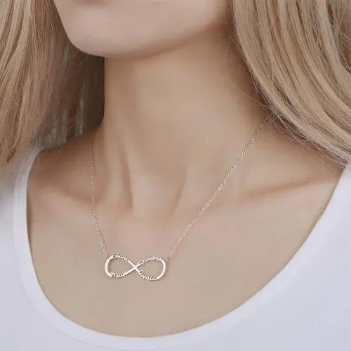 Personalised Infinity Necklace Custom 4 Names Necklace Gift For Women-Jessemade AU