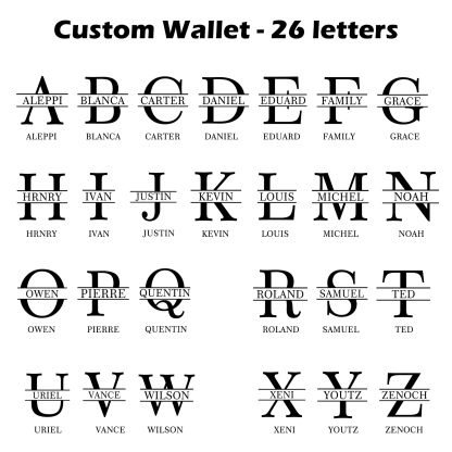 Personalised Monogram Leather Wallet Custom Photo & Name & Letter Wallet Father's Day Gift for Men-Jessemade AU