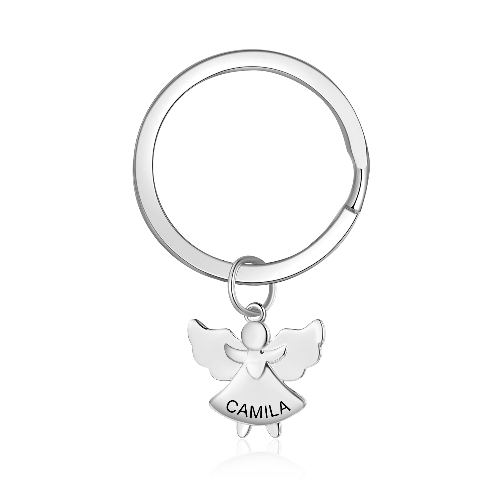 Personalised Guardian Angel Keychain Customised Name Stainless Steel Keyring Message Card Special Gift-Jessemade AU