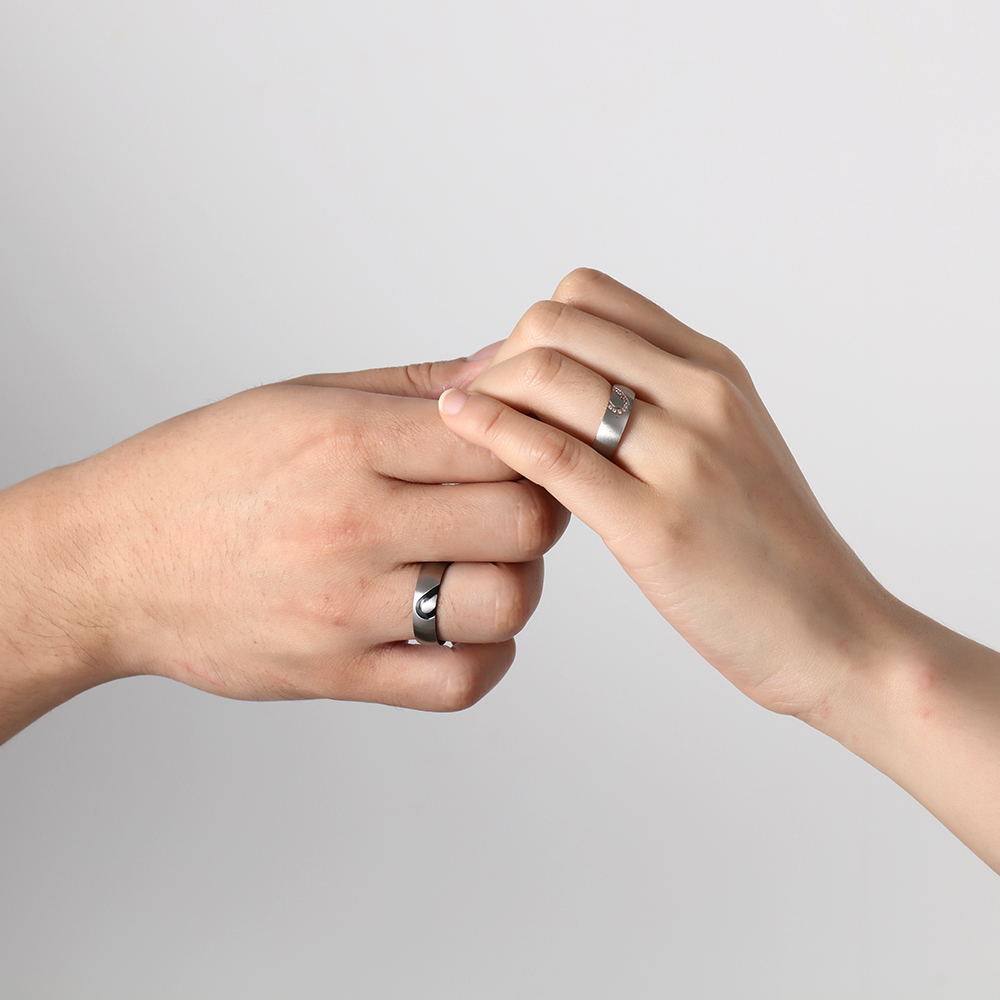 Engagement Ring Promise Ring Couple Matching Ring Love Style Gifts for Him Her-Jessemade AU