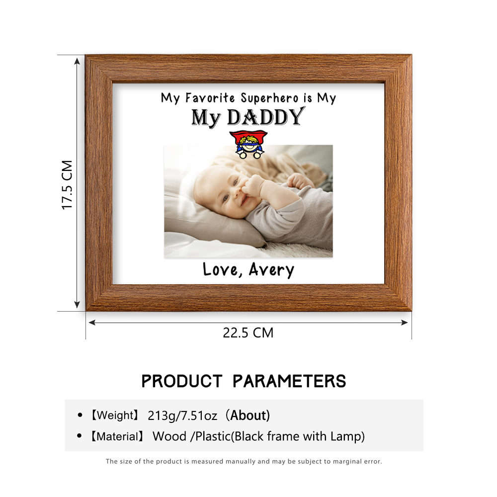 Personalised Father Photo Frames With Light Custom Photos Home Decor Gifts-Jessemade AU