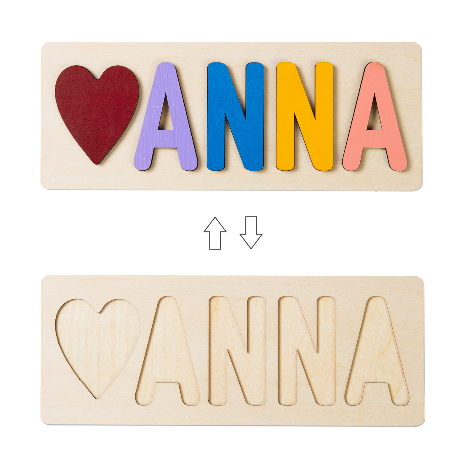 Personalised Kid's Wooden Name Alphabet Puzzle Toy for Toddlers Early Learning Child Toy-Jessemade AU