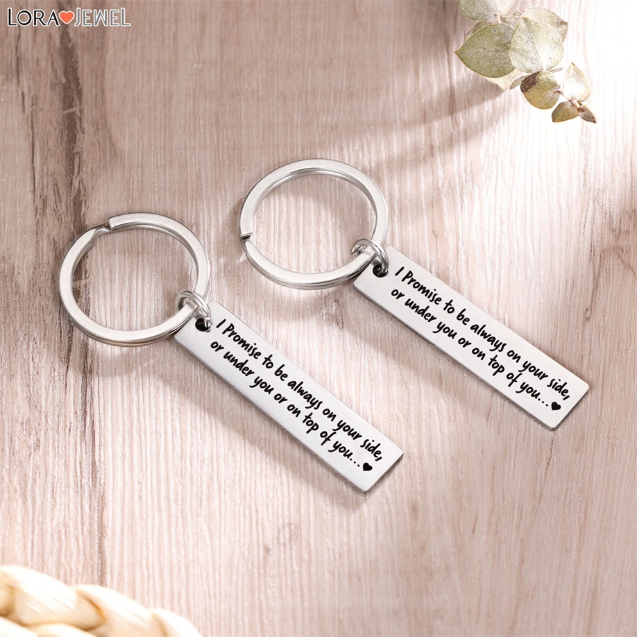 Funny Promise Keychain Always on Your Side Key Ring for Couple-Jessemade AU