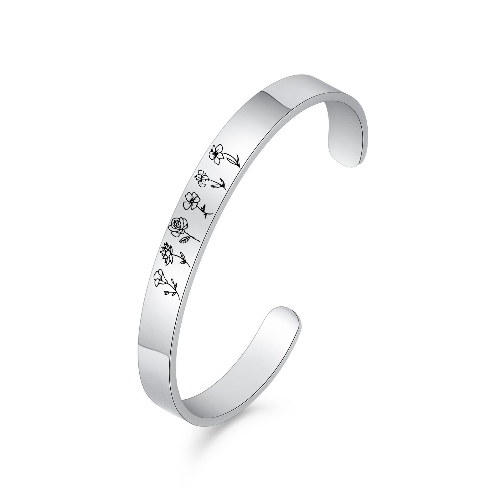 Personalised 6 Birth Flowers Women's Bracelet-Jessemade AU