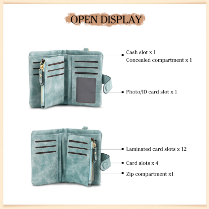 Personalised Women's Leather Wallet Custom Birthday Flower & Name & Photo Wallet Gift for Her