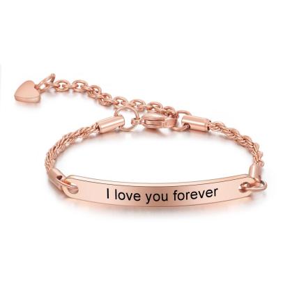 Adjustable Engraving Name Or Text Tiny Bracelet-Jessemade AU