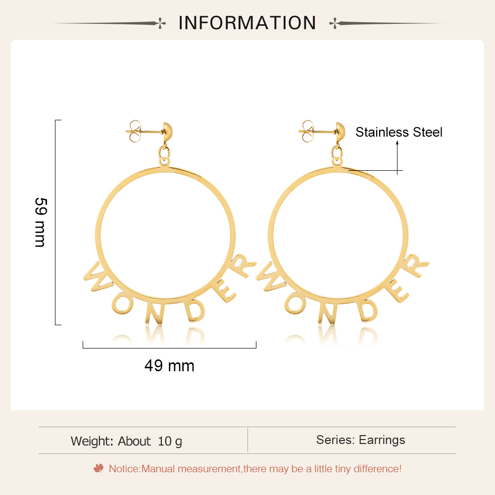 Personalised Circle Name Earrings Gifts for Her-Jessemade AU