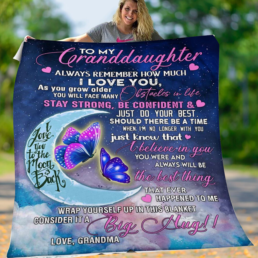 Grandma To Granddaughter, Always Remember How Much I Love You, Flannel Blanket-Jessemade AU