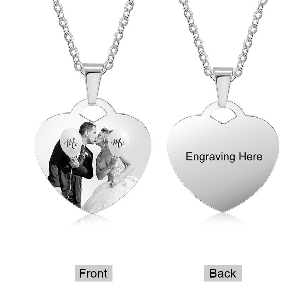 Personalised Heart Necklace Custom Photo Necklace Gifts For Her-Jessemade AU