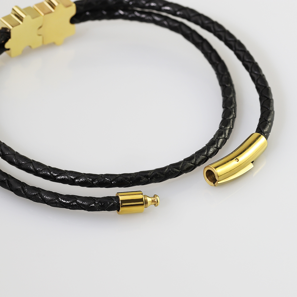 Personalised Braided Rope Men's Bracelet With 2 Names Gift For Father-Jessemade AU