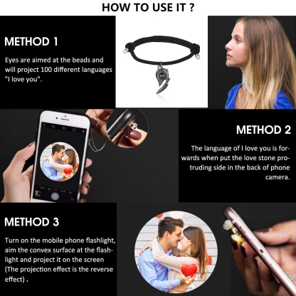 Personalised Magnetic Projection Bracelet Custom Photo Heart Couple Bracelet Creative Gift for Her-Jessemade AU