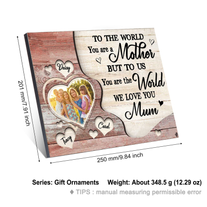 Mother Picture Board Personalised Photo Keepsake With 3 Names Wood Signs Photo Frame Gifts For Mum-Jessemade AU