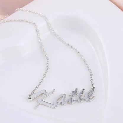 Personalised Necklace With Birthstone Custom 1 Name Necklace Gift For Women-Jessemade AU