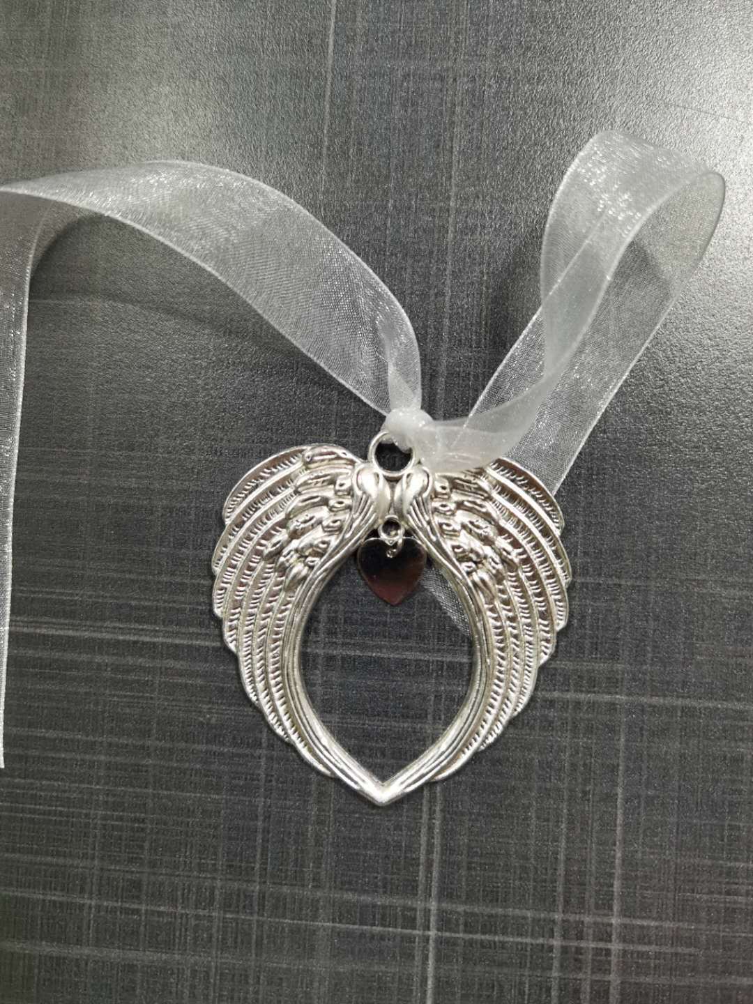 Memorial Angel Wings Heart Ornament A Piece of My Heart Is In Heaven-Jessemade AU