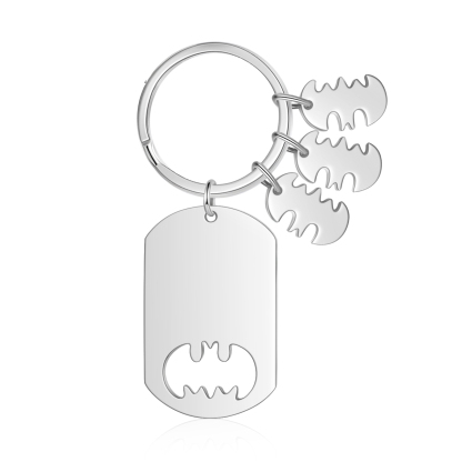 You Are A Superhero Keychain Personalised 3 Names Bat Keychain Engraved Gift for Dad/Grandpa/Grandad/Mom/Mum-Jessemade AU