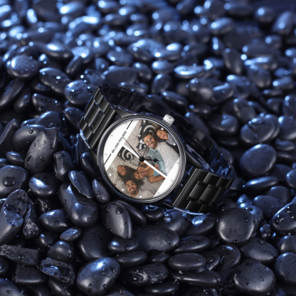 Personalised Photo Watch Custom 2 Photos Mechanical Watch Date Keepsake Gifts for Him-Jessemade AU