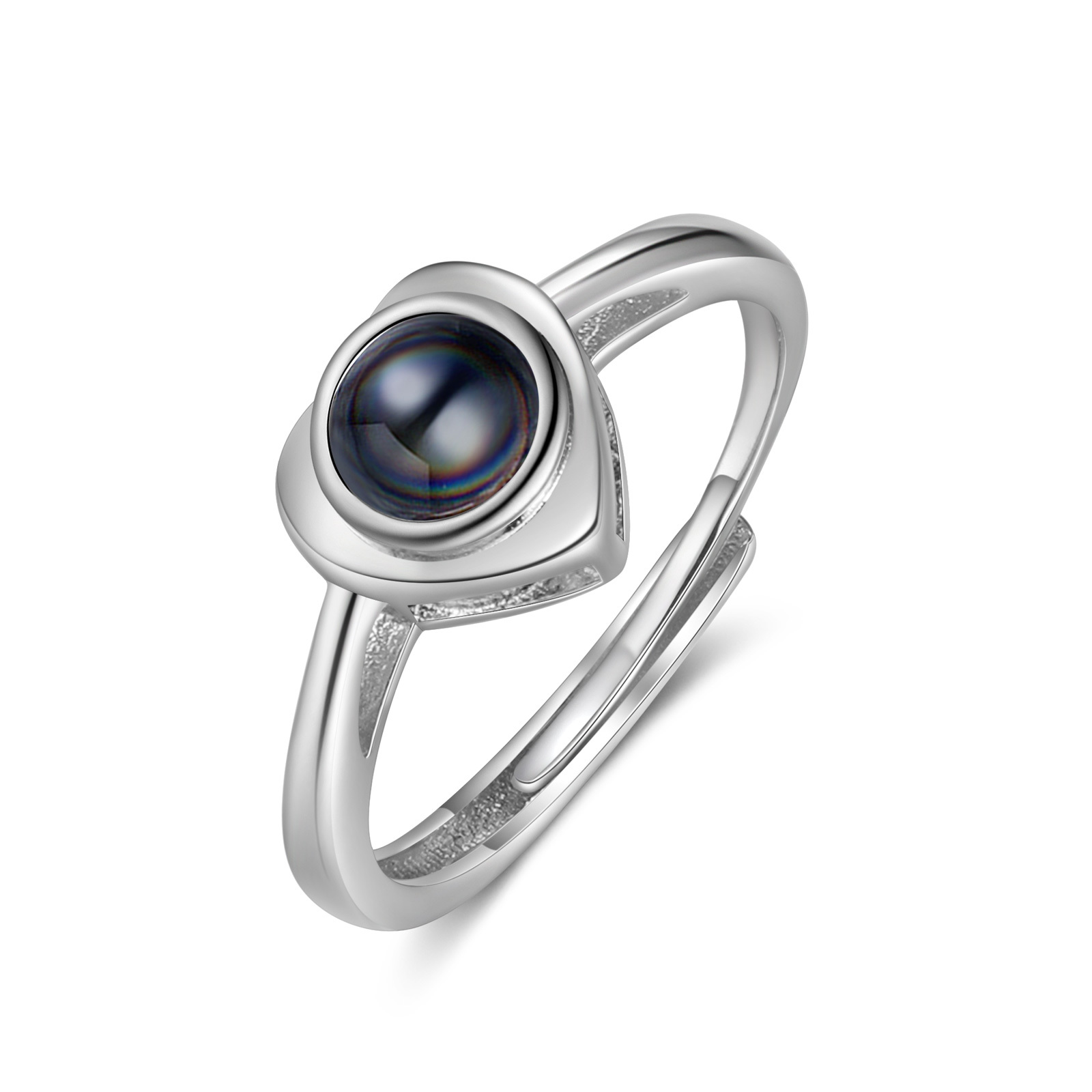 Personalised Photo Projection Ring Open Ring Couples Rings Romantic Gifts For Him/Her-Jessemade AU