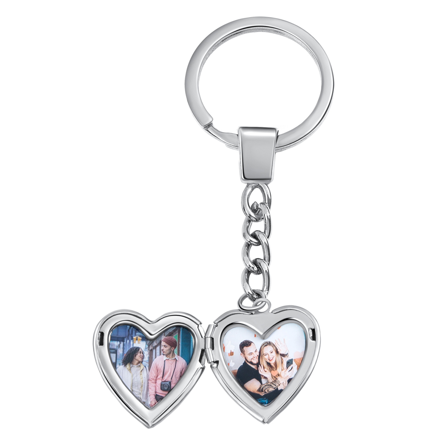 Personalised Photo Keychain Custom 2 Photos Gifts For Him-Jessemade AU
