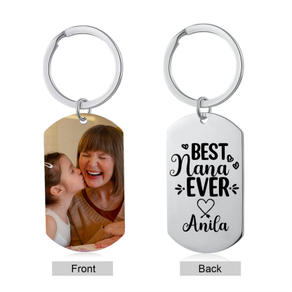 Personalised Photo and Name Keychain for Nana "Best Nana Ever" Grandparents' Day Gift-Jessemade AU
