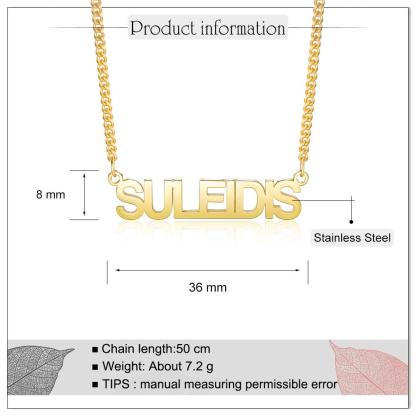 Personalised Necklace Custom 1 Name Necklace Gift For Man-Jessemade AU