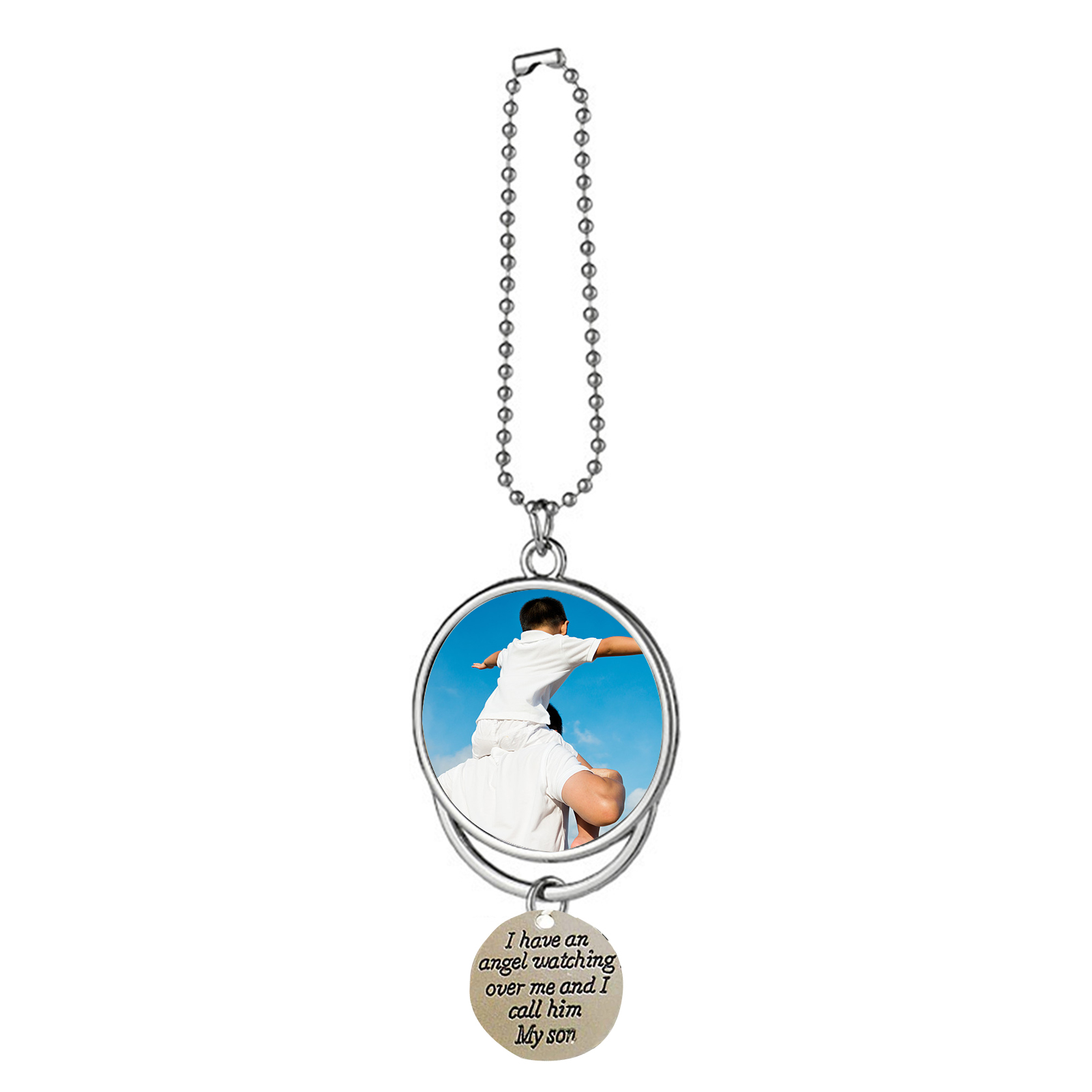 Personalised Photo Ornament I Have an Angel Watching Over Me Car Hanging Gifts-Jessemade AU