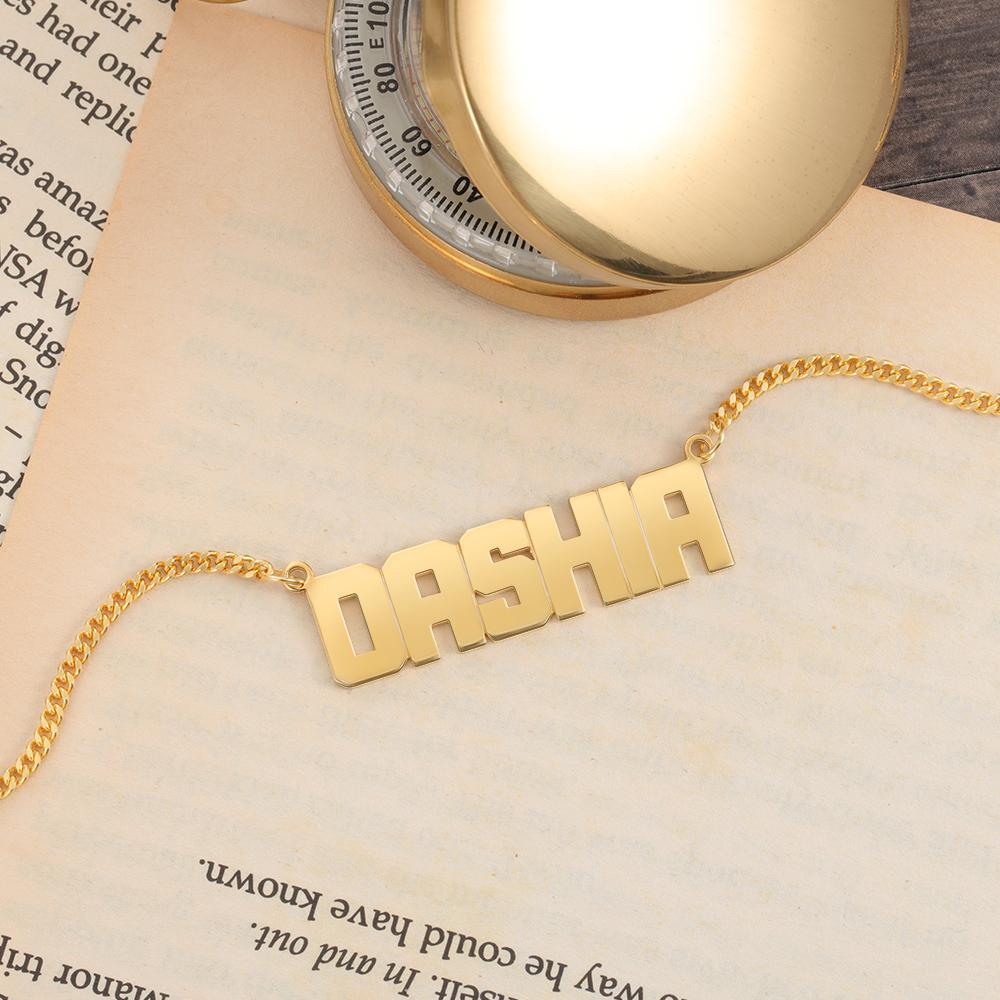 Personalised Necklace Custom 1 Name Necklace Gift For Man-Jessemade AU