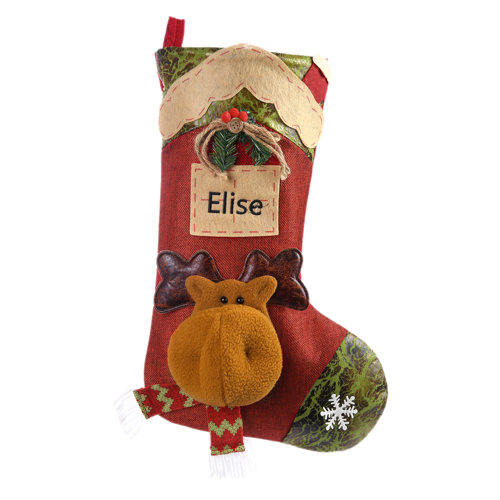 Personalised Christmas Stockings Ornaments Custom 1 Name Christmas Sock Gifts for Family Friends-Jessemade AU