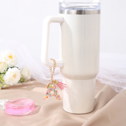 Personalised 26 Letters Pendant Custom 1 Photo Hanging Ornament Back-to-School Gift for Girls-Jessemade AU