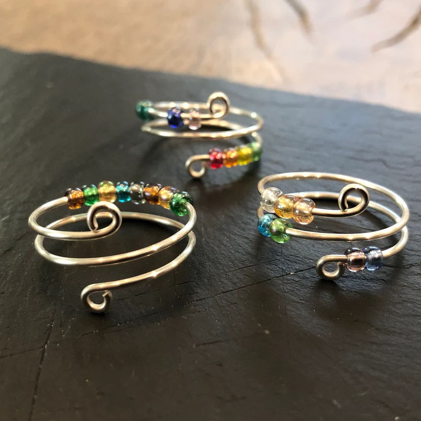 To My Daughter - Drive Away Your Anxiety Layer Coloured Beads Fidget Ring Gifts For Daughter-Jessemade AU