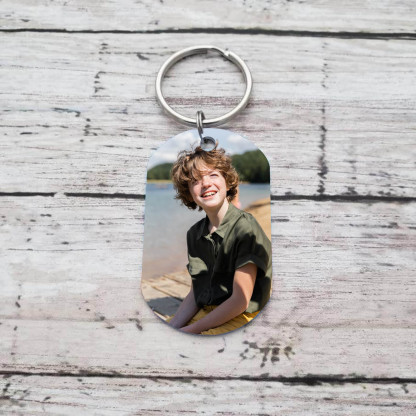 To My Badass Son Keyring Custom Photo Keychain "I Can Promise To Love You For The Rest Of Mine" Personalised Gifts For Son-Jessemade AU