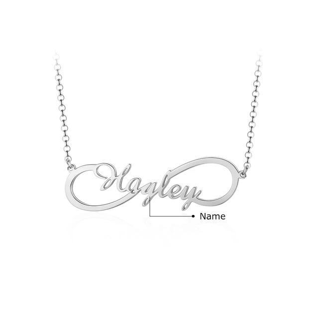 Personalised Infinity Necklace Custom 1 Name Necklace Gift For Women-Jessemade AU