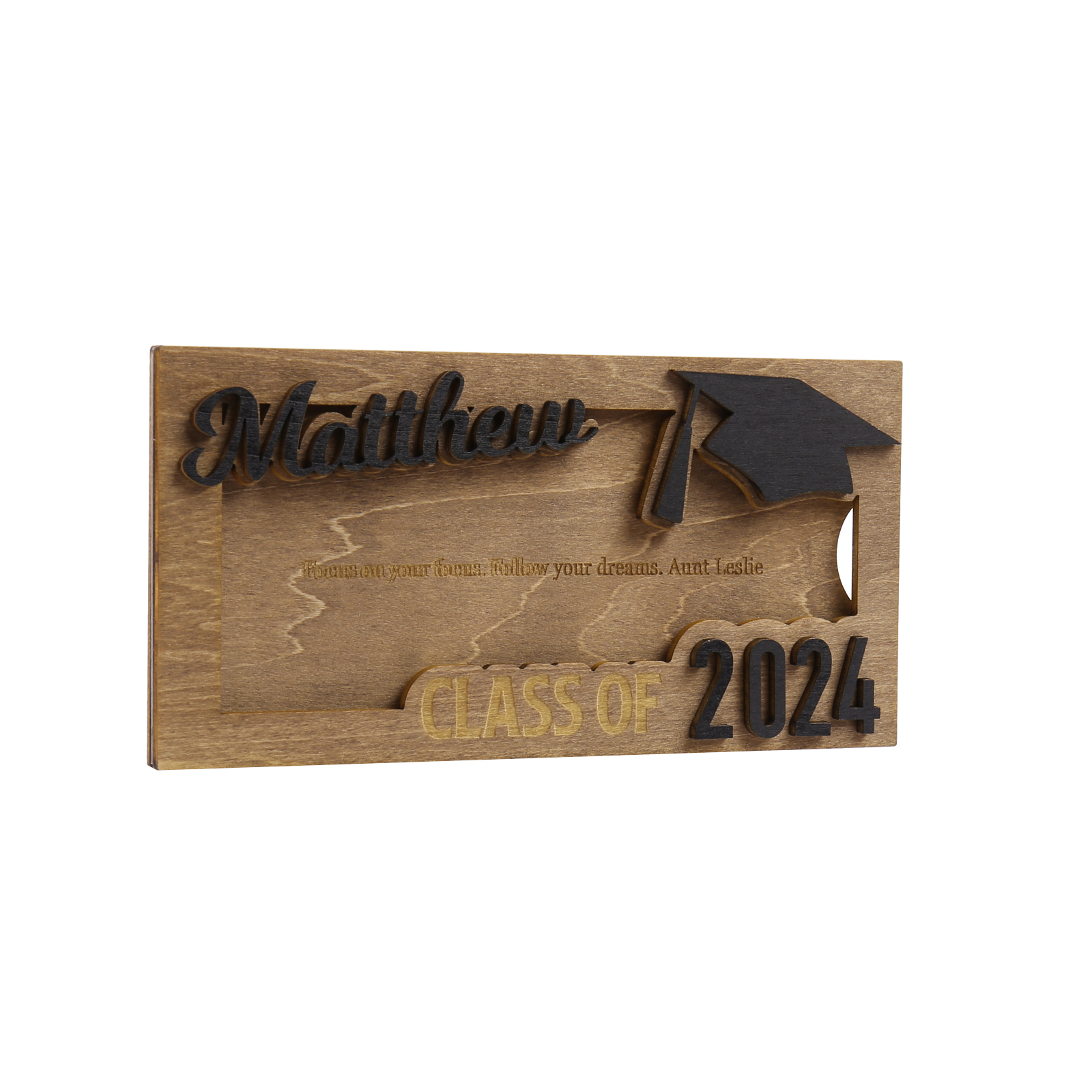 Class of 2024 Personalised Graduation Cash Clip Custom Name & Text Cash Box Creative Gifts for Her/Him-Jessemade AU