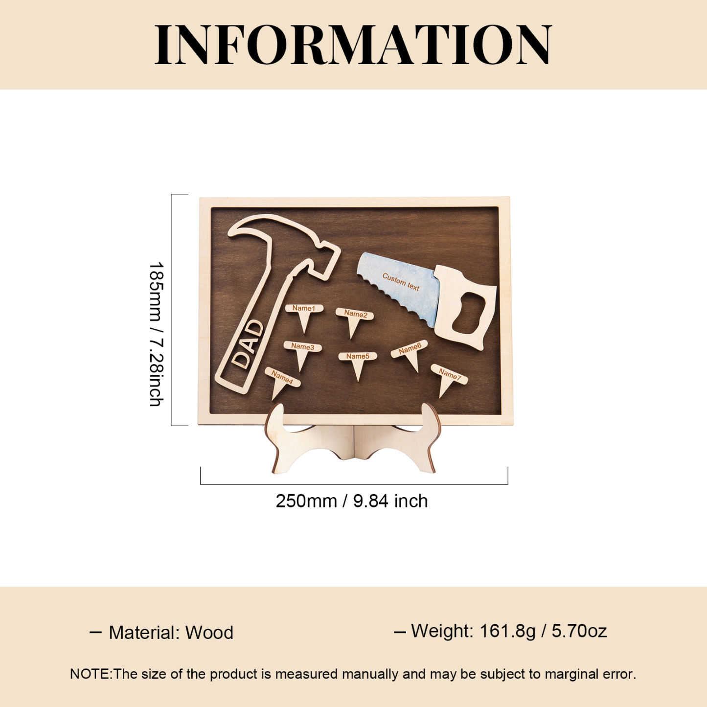 Dad Tool Set Wood Signs Custom 7 Names Father’s Day Handyman Construction Dad Sign-Jessemade AU