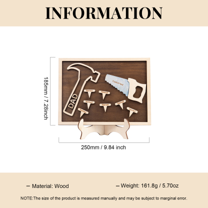 Dad Tool Set Wood Signs Custom 7 Names Father’s Day Handyman Construction Dad Sign-Jessemade AU