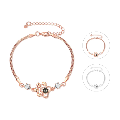 Personalised Projection Bracelet Love Style Paw Photo Bracelet Gifts for Her-Jessemade AU